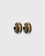 Load image into Gallery viewer, Halo Hoop Earrings in Acacia Wood