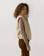 Load image into Gallery viewer, Faux Fur Vest in Champagne