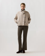 Load image into Gallery viewer, Cropped Funnel Jacket in Almond