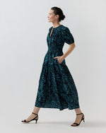 Load image into Gallery viewer, Othella Short-Sleeved Midi Dress in Midnight