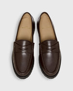 Load image into Gallery viewer, Lug Sole Loafer in Dark Brown Leather