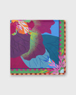 Load image into Gallery viewer, Reversible Silk Square Scarf in Garden of Vivid Colors
