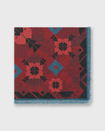 Load image into Gallery viewer, Wool Square Scarf in Flowered Huipil
