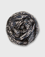 Load image into Gallery viewer, Medium Hand-Rolled Silk Scarf in Navy Bandana Twill