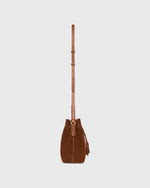 Load image into Gallery viewer, Lulu Bucket Bag in Walnut Suede/English Tan Leather