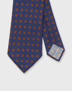 Load image into Gallery viewer, Hand-Rolled Wool Print Tie in Royal/Rust/Green Diamond