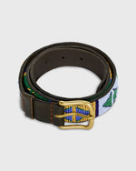 Load image into Gallery viewer, 1.25" African Beaded Belt in Blue/Green Kilifi