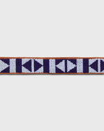 Load image into Gallery viewer, 1.25" African Beaded Belt in Sky Bue/Navy Arrow