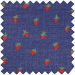 Load image into Gallery viewer, Made-to-Order Mandarin Tunic in Navy Strawberry Cotton Lawn