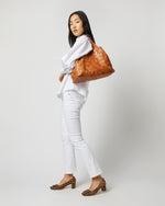 Load image into Gallery viewer, Veg-Tanned Handwoven Tote in Raw Tobacco Leather