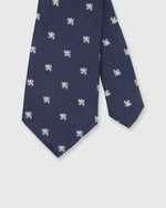 Load image into Gallery viewer, Silk Faille Club Tie Navy/White Griffin