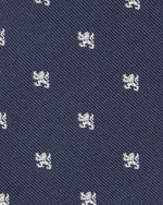 Load image into Gallery viewer, Silk Faille Club Tie Navy/White Griffin