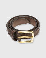 Load image into Gallery viewer, 1 3/8" Hornback Crocodile Belt Brown