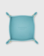 Load image into Gallery viewer, Soft Small Square Tray Turquoise Alce Leather