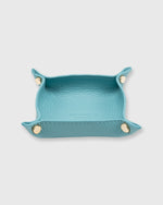 Load image into Gallery viewer, Soft Small Square Tray Turquoise Alce Leather