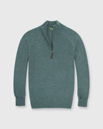 Load image into Gallery viewer, Half-Zip Sweater Heather Pine Cashmere