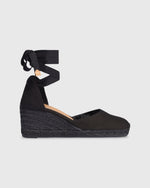 Load image into Gallery viewer, Low Carina Espadrille Black Canvas/Black Jute