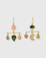 Load image into Gallery viewer, Balance Drop Earrings Green/Coral