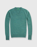 Load image into Gallery viewer, Classic V-Neck Sweater Lovat Green Cashmere