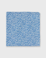 Load image into Gallery viewer, Hand-Rolled Cotton Print Pocket Square in Blue Glenjade Liberty Fabric