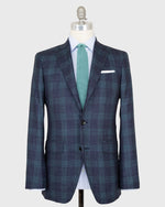 Load image into Gallery viewer, Virgil No. 2 Jacket in Navy/Seaglass Plaid Hopsack