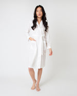 Load image into Gallery viewer, Darcey Robe in White Cotton Lawn