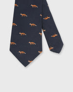 Load image into Gallery viewer, Silk Club Tie in Navy Fox