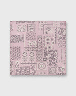Load image into Gallery viewer, Hand-Rolled Cotton Print Pocket Square in Pink Patchwork Paisley