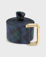 Load image into Gallery viewer, D-Ring Belt in Blackwatch Tartan