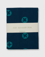 Load image into Gallery viewer, Bandana in Navy/Surf Button Batik