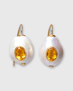 Load image into Gallery viewer, Pearl Pablo Earrings in Citrine