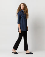 Load image into Gallery viewer, Designer Tunic in Navy Poplin
