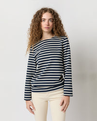 Modern Meridien Tee in Marine/Ecru Stripe