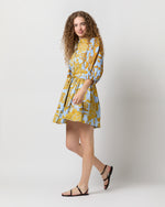 Load image into Gallery viewer, Mini Portofino Dress in Light Blue Tangle Summer Popeline
