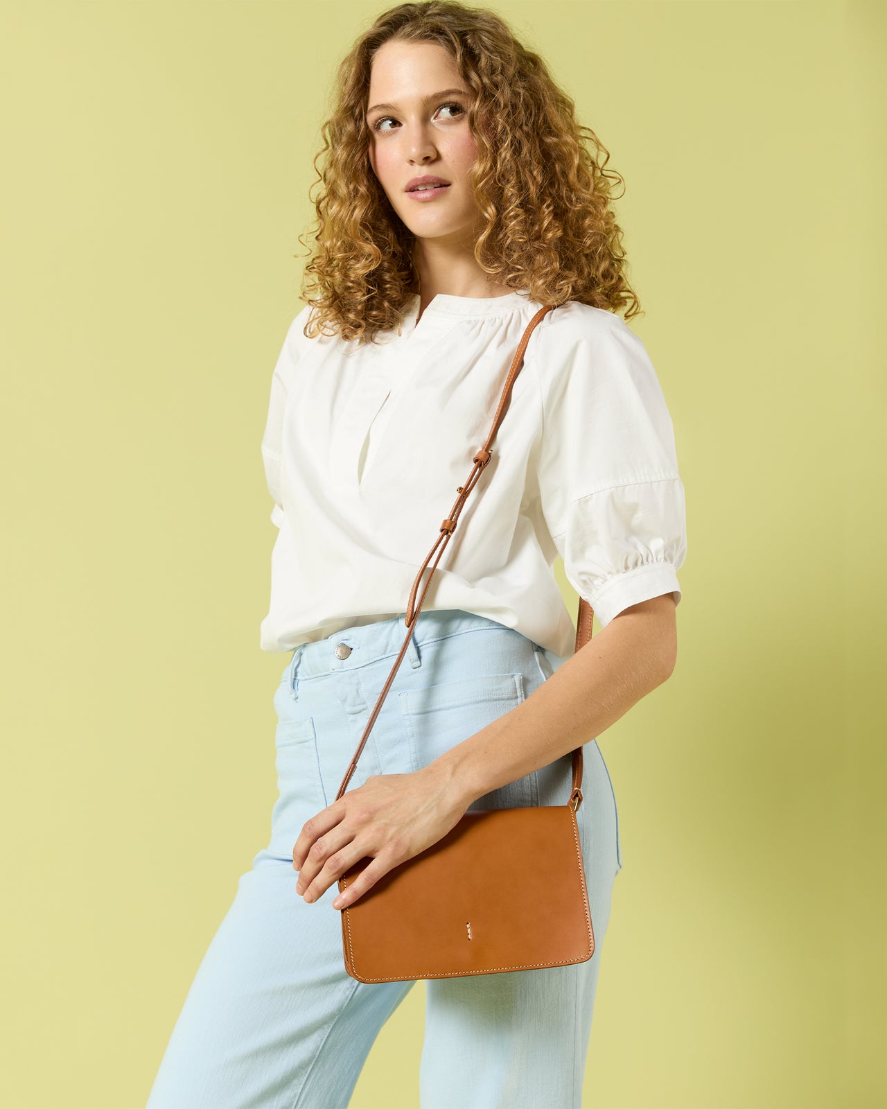 Josie Crossbody Bag in Natural Leather