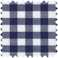 Made-to-Order Boyfriend Shirt in Navy Gingham Poplin