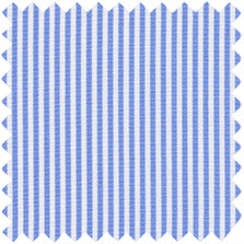 Made-to-Order Director Shirt in Sky Small Bengal Stripe Poplin