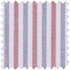 Made-to-Order Tomboy Popover Shirt in Blue/Red Multi Stripe Oxford