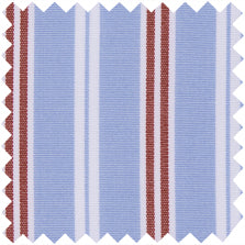Made-to-Order Icon Shirt in Blue/Red Multi Stripe Poplin
