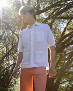 Load image into Gallery viewer, Long-Sleeved Marquez Shirt in White Cotolino
