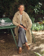 Load image into Gallery viewer, Martine Trench Coat in Khaki Compact Cotton
