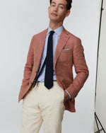 Load image into Gallery viewer, Spread Collar Dress Shirt in Sky Awning Stripe Poplin
