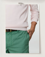 Load image into Gallery viewer, Crewneck Sweater in Pale Pink Ice Cotton
