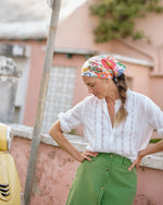 Load image into Gallery viewer, Medium Hand-Rolled Silk Scarf in Sixty Liberty Fabric Silk Twill
