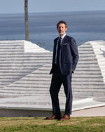 Load image into Gallery viewer, Silk Fino Grenadine Tie in Dark Navy

