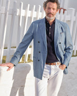 Load image into Gallery viewer, Rally Polo Sweater in Navy Cotton
