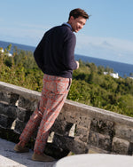 Load image into Gallery viewer, Sport Trouser in Red/Blue/Cream Block Print Poplin
