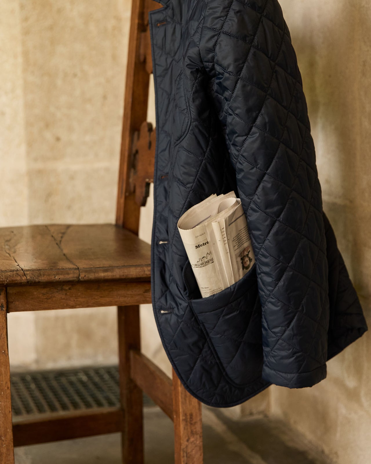 Cashpad All-Weather Blazer in Navy Nylon