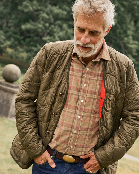 Reversible F-52 Jacket in Olive/Spice Nylon