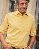 Load image into Gallery viewer, Spread Collar Sport Shirt in Canary Corduroy
